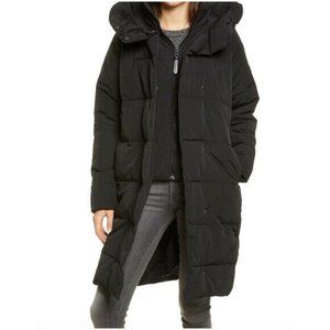French Connection Black Long Puffer Jacket